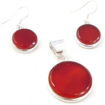 Silver Red Onyx Gwyneth Line