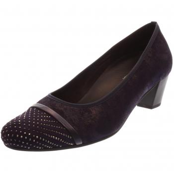 Gabor Comfort 96.183-96 Damen Klassische Pumps – Lederoptik, blau, wechselseitiges Fußbett (39)