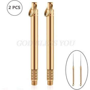Estuche compacto de palillos de titanio y tenedor