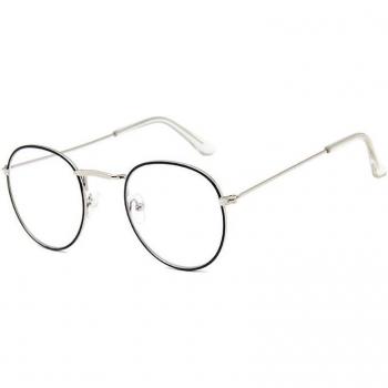 Transparent Lens Round Glasses
