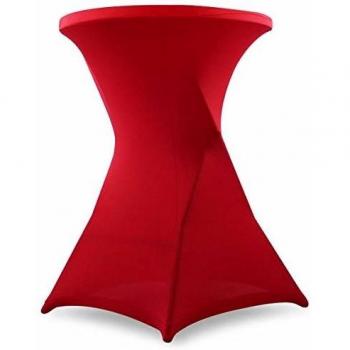 Housse stretch pour mange-debout rouge 80 cm