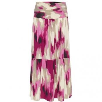 Multicolor Pink Abstract Smock Maxi Skirt – XS