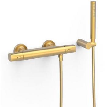 Ensemble Thermostatique de Douche Or Mat 24K