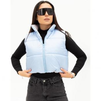 Cropped Vest L – ISSA Plus in Hemelsblauw