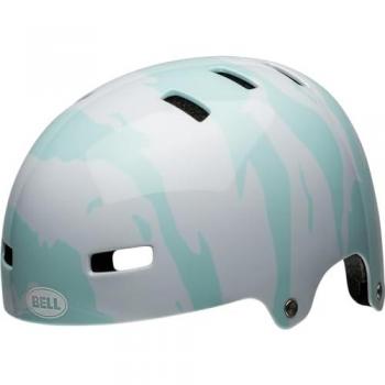 BMX Fahrradhelm Blau/Weiß