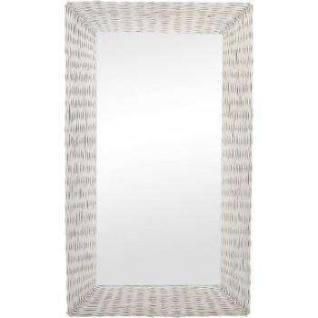Specchio Dkd Home Decor Cottage Bianco con Tramezzatura 87x4x147cm