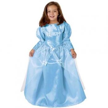 Atosa disfraz princesa azul niña infantil mariposas 5 a 6 años