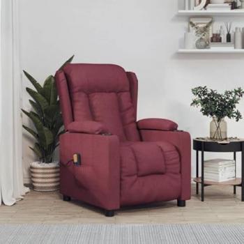 Stoff Massagesessel Weinrot