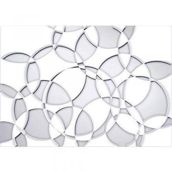 Vlies‑Tapete 300 × 210 cm Premium Plus – 3D Abstract Circles Weiß (No. 899)