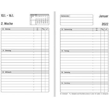Chronoplan 50972 Buchkalender 2022, mit Gummiverschluss