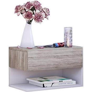 VCM Wandablage Dielenschrank Sonoma – 30x46x30 cm, Eiche oder Weiß