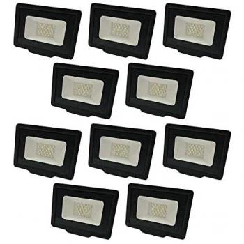 Kit 10 Projecteurs Noirs 200 W – Étanche IP65