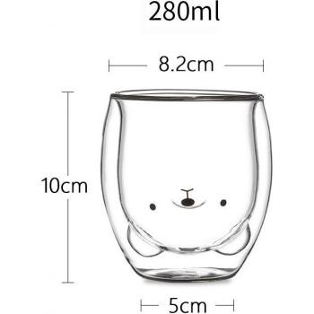 Mug double paroi ours pour café