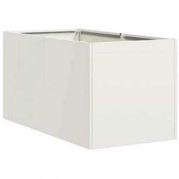 Floreira Moderna 40x80x40 cm Aço Branco
