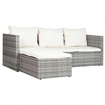 Sofá de jardín dkd home decor ratán sintético (195 x 130 x 62 cm)