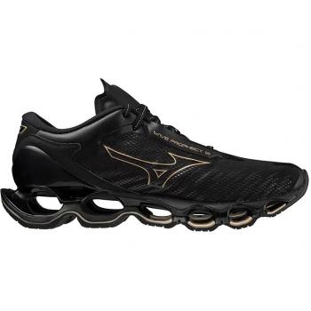 Mizuno Wave Prophecy 12 Schwarz/Gold Sportlaufschuhe für Männer – EU 42
