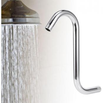 Brassard douche S‑shaped galvanisé, 26 cm, support inox