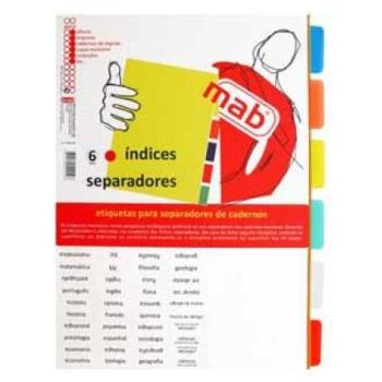 Divisor de Documentos A4 6 Pestañas – 4School