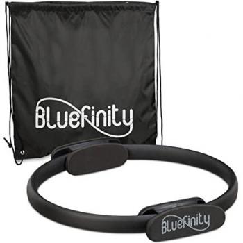 Bluefinity Anneau de Pilates, cercle de yoga, poignées confortables, noir