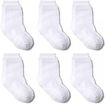 Children’s Rubber‑Topped Cotton Nautical Socks, 6 Pack (Boys 1‑3)