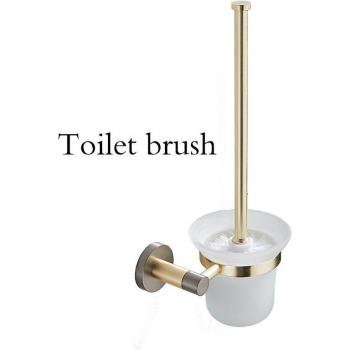 Round Wall Mounted Hand Towel Bar and Toilet Paper Holder with Robe Hooks
