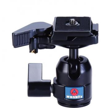 Manbily M10 Kugelkopf mit Manfrotto 200PL-14 Schnellwechselplatte für Canon und Nikon Kameras
