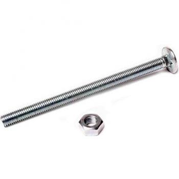 Tornillo M8x16 Din603 “Black & White” – Tornillo Negro con Tuerca Hexazincada y Adoquinado Blanco