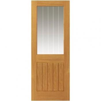 Thames Oak Interior Door, Half-Light Glazed, 35mm Thick, 1981mm Height, 762mm Width