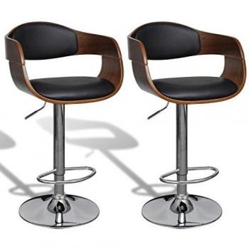 Tabourets de bar 2 pcs en similicuir rouge