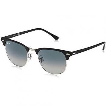 RAYBAN JUNIOR Unisex-Erwachsene Sonnenbrille 0RB3716 911871 51, Silver On Top Matte Black/Greygradientdarkgrey