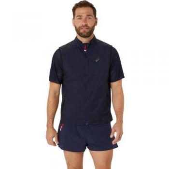 Chaleco deportivo ASICS Metarun packable gilet hombre azul oscuro