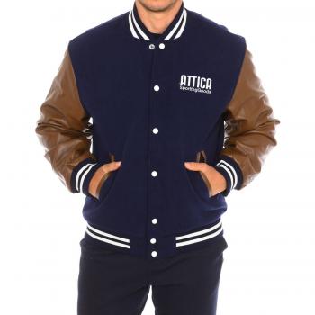 MEN'S BASEBALL JACKET by Attica (AT-FW22-019), Color: Blue, Size: Large
