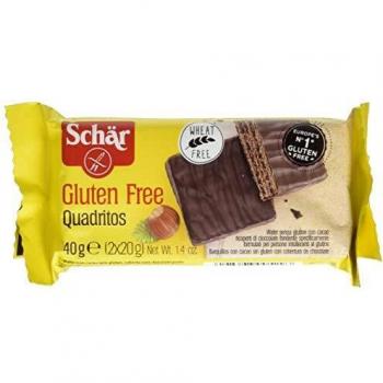 Quadritos barquillos de chocolate 20x40g Schar Bioclub
