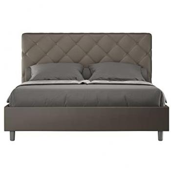 Cama Priya símil piel 160x190 con base tapizada
