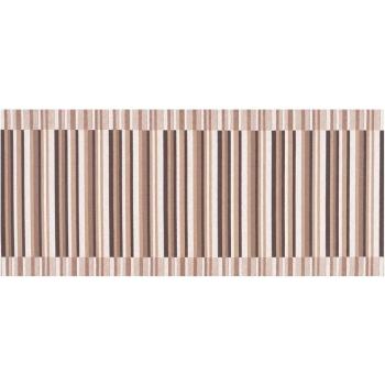 Marrone Tappeto Passatoia Rigato 57x180 – Jacquard