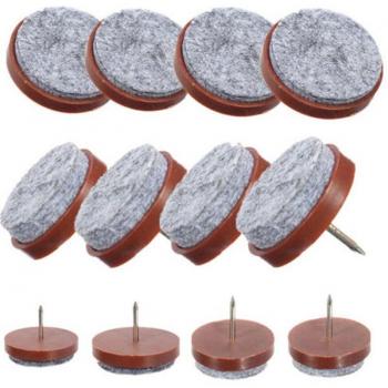 10 Pcs Felt Floor Protectors 24mm for Chair and Table Legs