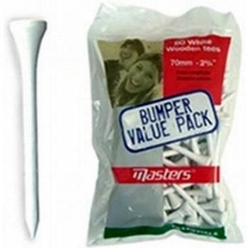 Masters 110 Count White Wooden Golf Tees
