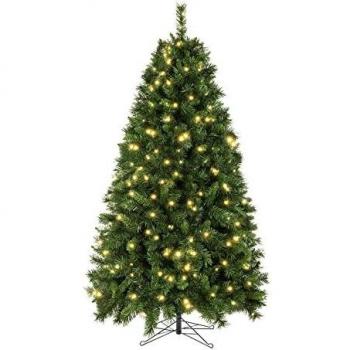 SALCAR Künstlicher Weihnachtsbaum 180cm, 580 Spitzen, LED-Beleuchtung inklusive