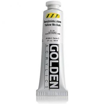 Golden Fine Art Heavy Body Acrylic Paint 60ml Benzimidazolone Yellow Medium III