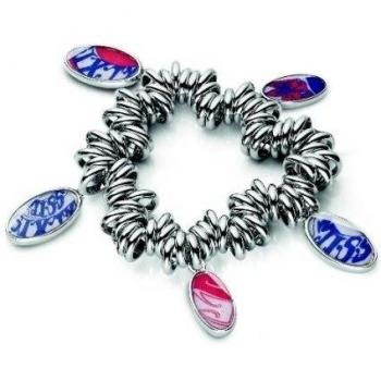 Miss Sixty Braccialetto Elegante 16 cm Blu Arancione Acciaio