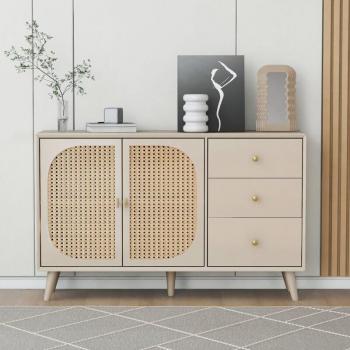 Credenza “Rustico Rattan” 2 ante, 3 cassetti – 120x40x82 cm