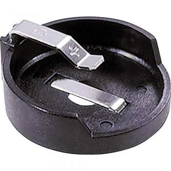 Portabatteria a bottone 1x CR 2477 Orizzontale, Foro passante THT