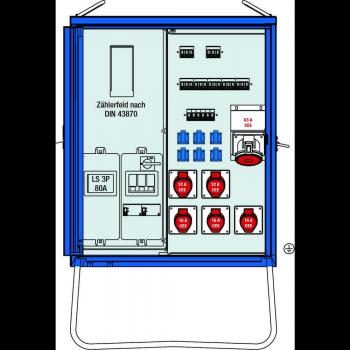 Distributore di corrente AS Schwabe A-V-E 1 55 kVA 400 V 63 A