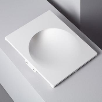 Applique décorative plâtre/pladur blanc 353 × 293 mm, ampoule GU10/GU5.3