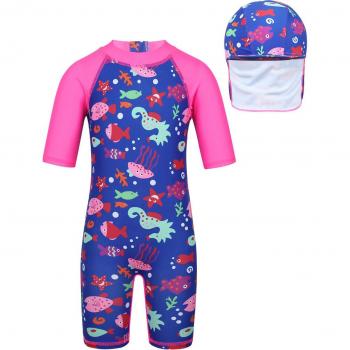 Bikini Floral y Marino para Niñas