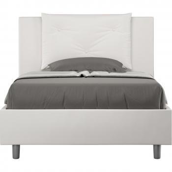Lit coffre sommier relevable blanc 120x210