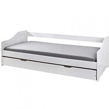 Lit banquette en pin massif blanc
