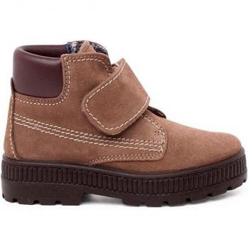 Botines de piel para niños con cierre adherente y diseño moderno