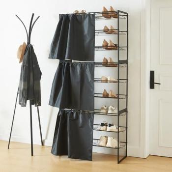 Schuhregal Sel mit Vorhang