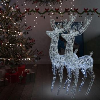 VidaXL XXL Rentiere Weihnachtsdekoration 250 LED 2er Set 180 cm